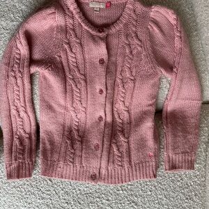Pink Chicken Rose Cable Knit Cardigan